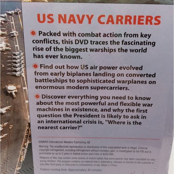 Weapons Of War DVD US Navy Carriers Documentary Naval Military NEW Sealed - Picture 3 of 6